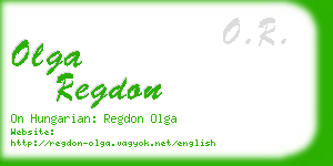 olga regdon business card